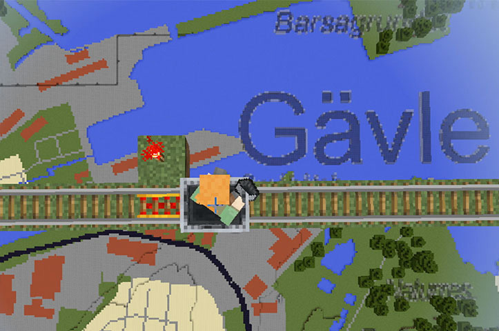 Lantm&auml;teriets karta i Minecraft.